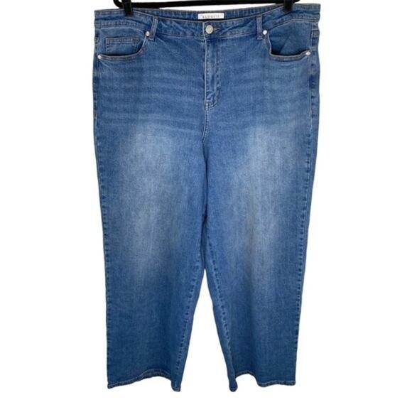 Eloquii Medium Wash Straight Leg Jeans 18 - Picture 1 of 11